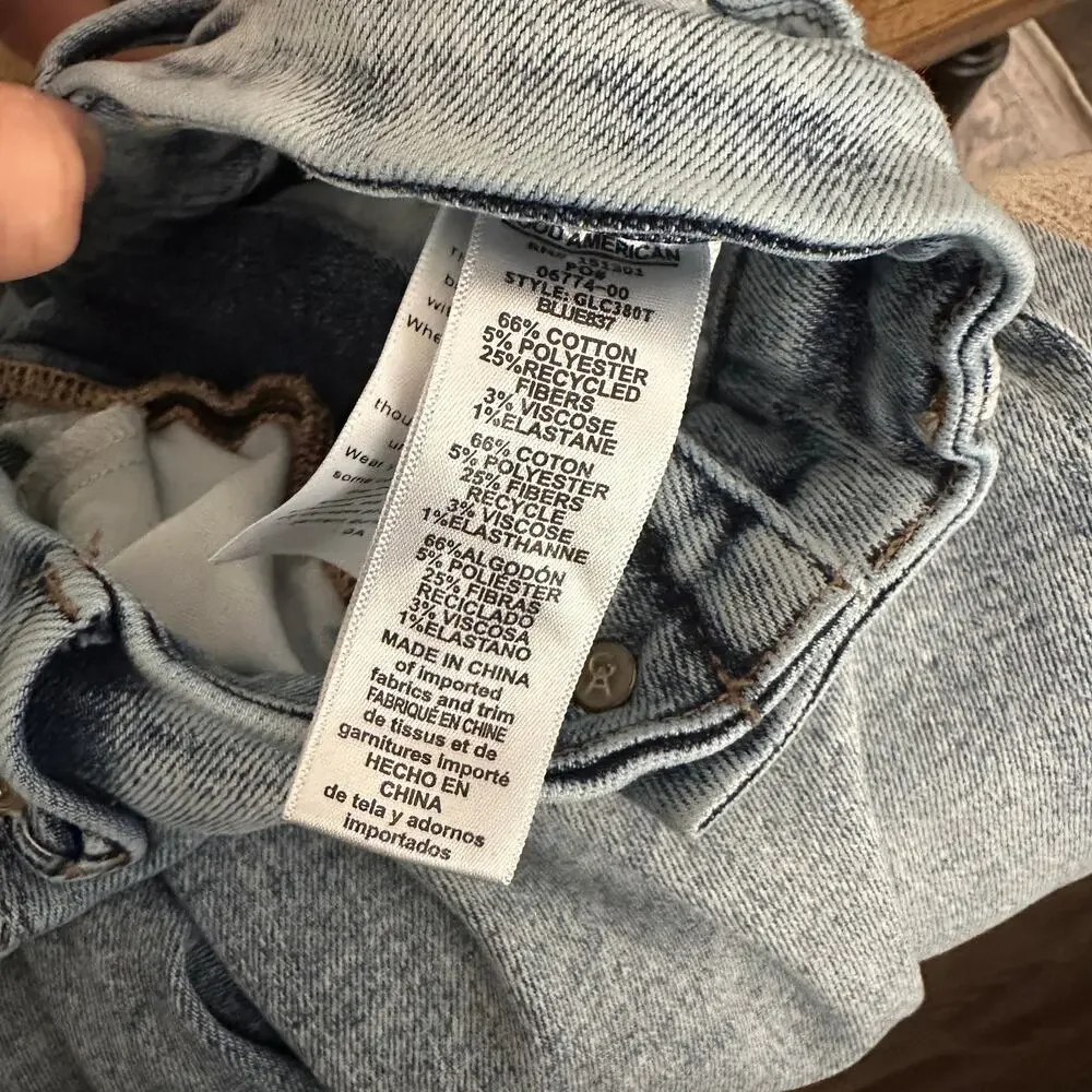 Good American Light Wash Skinny Jeans Ankle Size 15 - Picture 7 of 7